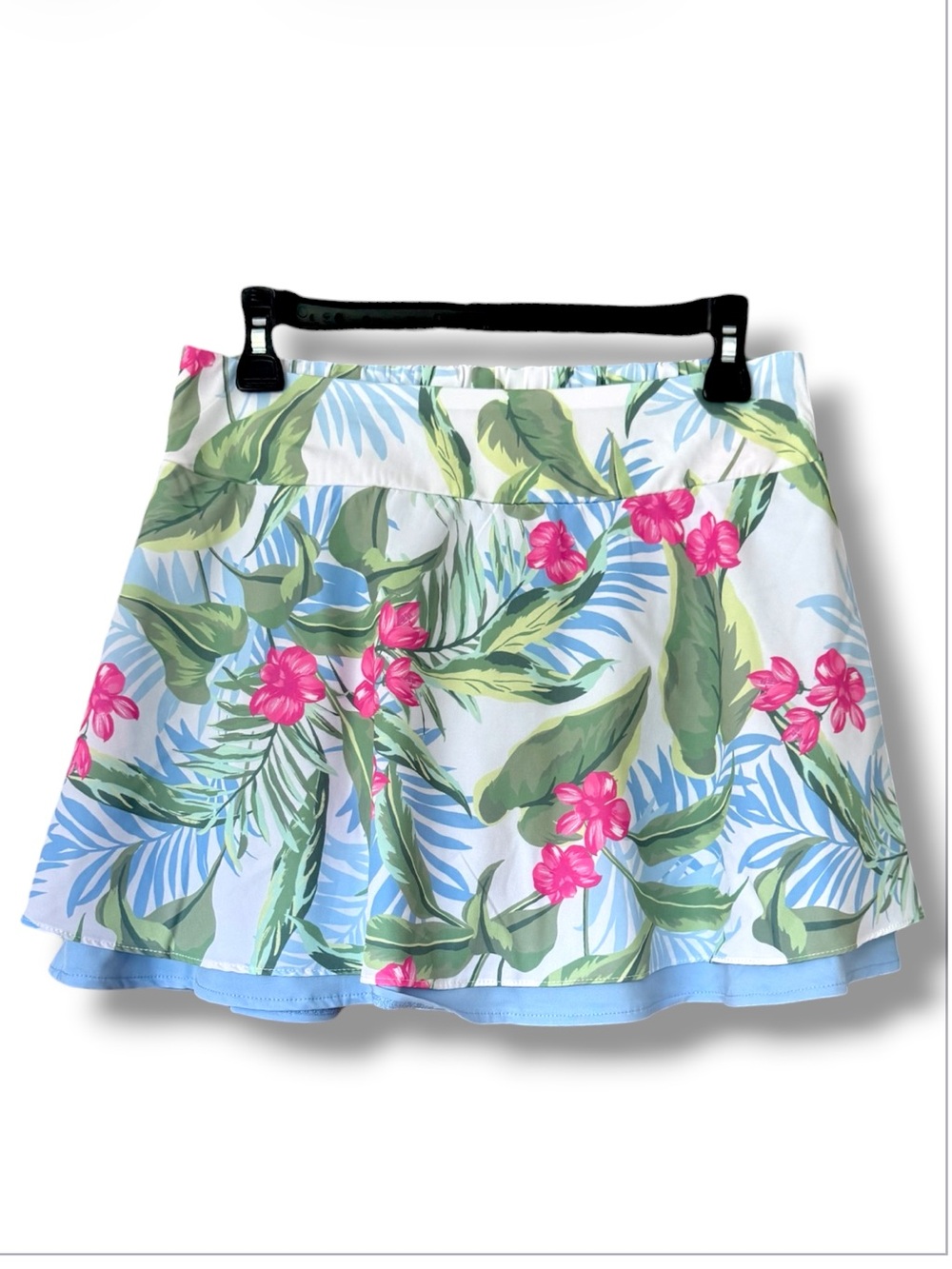 Tommy Bahama Double Layer Tropical Leaf Print Skirt Inbuilt Shorts